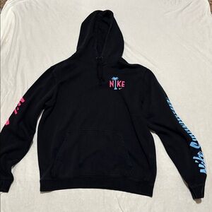 Nike Black Hoodie with Vibrant Accents